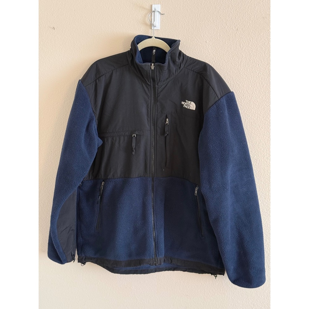 The North Face Denali Fleece Jacket Mens XL Navy Blue Black Full Zip Outdoor
